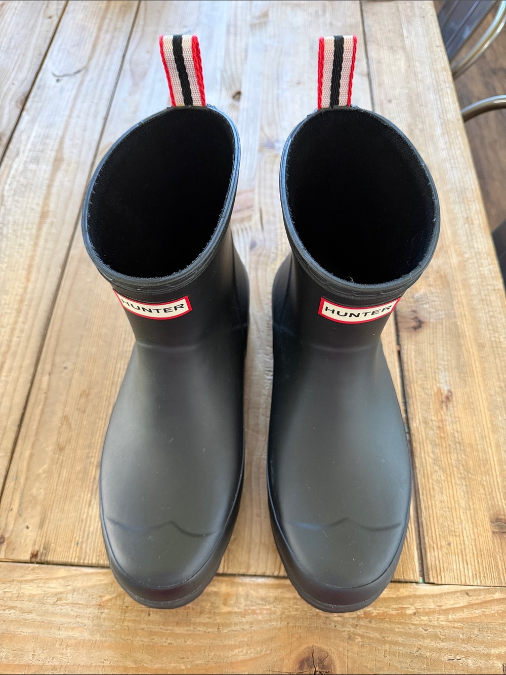 Hunter Original Play Short Rain Boots in Matte Black – Size US 9, UK7, EU40/41